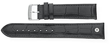 Bruno Söhnle Uhrenband 73-71015-020 Leder schwarz 20 mm