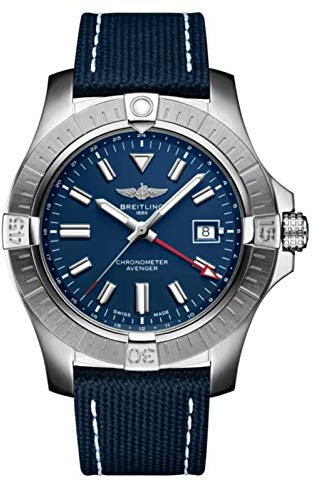 Breitling Avenger Automatik GMT 45 Herrenuhr, blau, modern, blau, Modern