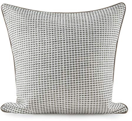 LLWYH Zierkissenbezug Luxus Schlafzimmer Und Sofa Gitter Schlafzimmer Sofa Dekoration Quadratischen Kissenbezug Mika 50 × 50 cm (Ohne Kern)