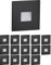 ledscom.de 15 Stück LED Treppenlicht/Wandeinbauleuchte FOW für innen und außen, Downlight, eckig, schwarz, 85 x 85mm, warmweiß