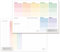 paper&you® A5 Wochenplaner Block [Rainbow] 50 Seiten inkl. Notizblock auf der Rückseite - klimafreundlich und nachhaltig