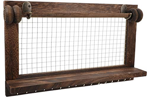 Garneck Wooden Shelf Wood Storage Wall Shelves Wall Hanging Shelves Wood Hanging Shelves Wall Book Shelves Retro Floating Shelves Wooden Wall Rack Metal Old Fashioned Display Stands