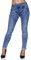 Elara Damen Jeans Boyfriend Baggy Knopfleiste Chunkyrayan C613MK Blau 40 (L)
