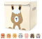Lucky Sign Spielzeugkiste mit Deckel Aufbewahrungsbox Kinder Faltbare Aufbewahrungskorb mit Griff Wasserdicht und Waschbare Spielzeug Box Organisator für Kinderzimmer - 33x33x33 cm, Alpaka