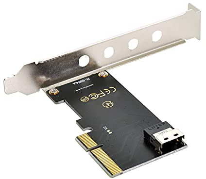 chenyang Kit CY PCI-E Express 3.0 4X vers SFF-8639 U.2 U2 vers SFF-8654 Slimline SAS NVME PCIe SSD pour carte mère. Black PCIE to SFF-8654 Card