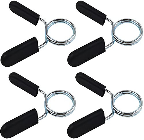 DOULEIN Federverschlüsse，4 Stück Hantelverschlüsse HantelKlemme Langhantel Klemmen Hantelstangen Verschluss Federclip für Hanteln, Übung, Gewichtheben