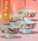 GME set 4 ciotole - scodelle per colazione in porcellana diametro cm.14 decori assortiti