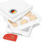 RoyalFay Pizzaballenbox Made in Germany lebensmittelecht 30x40x8 cm (2 Boxen mit 2 Deckeln (Doppelpack)) weiß Gärbox für Pizzateig