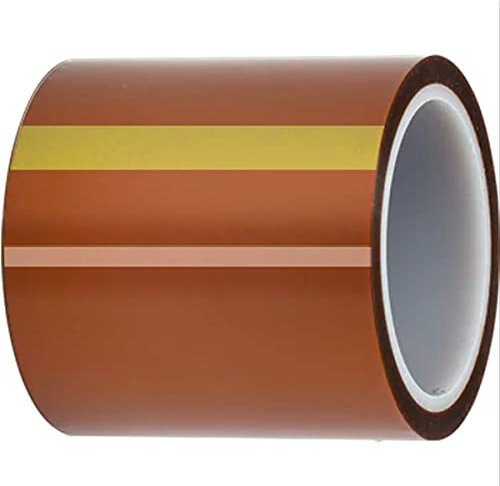 DAOKAI 100 mm x 33 m (108 ft) Hochtemperaturband Hochtemperaturband Polyimid Hitzebeständiges Band Thermoband Kaptonband zum Abdecken/Löten / 3D-Drucker/Batterie