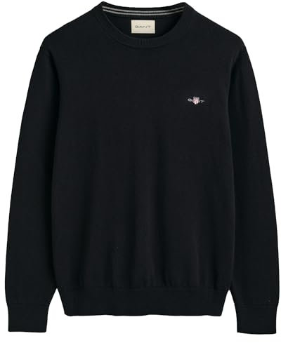 Gant Herren Classic Cotton C-Neck Pullover, Schwarz, 5XL