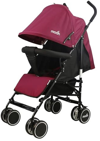 MOON Neo Plus Leichter Reise-Kinderwagen für Baby/Kinder/Kleinkinder ab 0 Monaten (bis zu 18 kg), Regenschirm-Faltung, mehrere Positionen, verstellbarer Sitz, Aufbewahrungskorb, Schultergurt