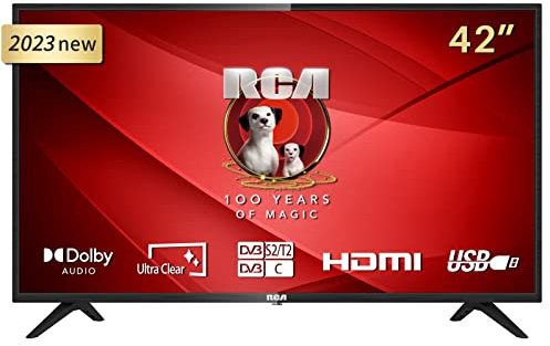 RCA iRB42F3 Televisore 42 pollici (TV 106 cm), Dolby Audio, LED, HDMI, USB, uscita audio digitale, triplo sintonizzatore DVB-C / T2 / S2, CI+, 2023