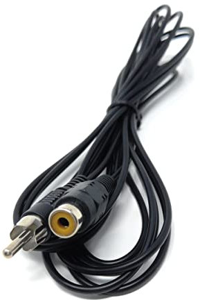 DRUT 3m RCA to RCA Socket Mono Single Phono Extension Cable HI-FI TV Audio Video Lead Cord 10ft Black