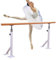 Ballettstange Verstellbare Ballettstange aus Stahl, am Boden montierte, Feste, selbstsichernde Verlängerungsstange, geeignet for Tanzräume zu Hause (Size : 2.5M/8.2FT)