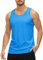 MAGCOMSEN Achselshirt Herren Ärmelloses Sport Tops Leicht Quick Dry Tankshirts Herren UV Outdoor Fitnessshirt Stringer Workout Gym Muskelshirt Azurblau XXL