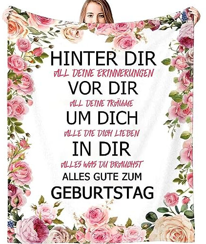 Geburtstagsgeschenk für Frauen, Kuscheldecke Geburtstagsgeschenk für Freundin, Personalisierte Decke Geschenke für Tochter Mama Oma Mädchen Ehefrau Freundin Schwester zum Geburtstag Geschenkideen