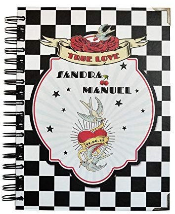 FEENSTAUB Hochzeit planen mit perfekten Hochzeitsplaner Buch personalisierbar mit Namen, inkl. Online Listen, Hochzeitsplanung, Verlobungsgeschenk für beide, Hochzeitsplaner deutsch Rockabilly