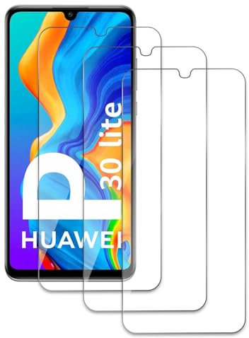 AKLPP 3 Stück Panzer Schutz Glas für Huawei P30 Lite, 10H Härte Glas Folie Displayschutz, HD Klar, Anti-Kratz, Anti-Bläschen Panzerfolie Schutzfolie Bläschenfrei Displayschutzfolie