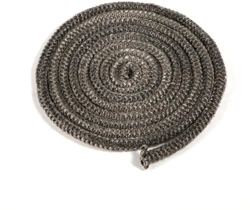 NQEUEPN Joint Tressé pour Insert et Poêle 8mm x 4m, Imprégnée de Graphite Joint d'Étanchéité en Fibre de Verre Corde de Joint de Cheminée Remplacement pour Poêles à Bois Cheminées