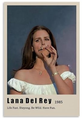 LAHTI Lana Del Rey Vibes Poster, dekoratives Gemälde, Leinwand, Wandposter und Kunstdruck, modernes Familienschlafzimmer-Dekor-Poster, 20 x 30 cm