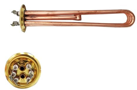 Heating Element 220V 6KW 63mm Round Flange Copper Heater Immersion Heater Instant Immersion Water Heating Element