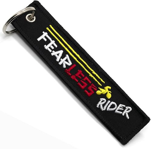 Porte Clef Moto - Cadeau pour Motard Porte-cle moto en Tissu FEARLESS RIDER, Accessoires pour Moto - Porte-clés Originaux - Cadeaux Originaux pour Motards