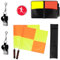 LinkideaFootballReferee Starter Kit, Checkered Linesman Flags, Referee Cards with Record Book and Pencil, Referee Whistle and Toss Coin for Football