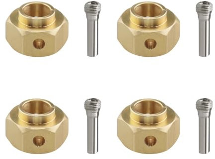 Be In Your Mind 4-teiliger RC Sechskantadapter 12mm Sechskant Radnaben Anschluss Sechskant Adapter Kits Kompatibel mit 1/10 RC Crawler TRX-4 Dicke 6mm