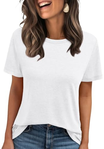 AirMood Women Summer Casual Round Neck Tee Tops