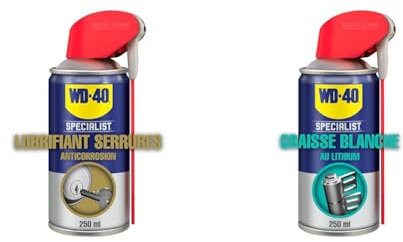 WD-40 Specialist • Lubrifiant Serrures • Spray Double Position • Anticorrosion & Graisse Blanche Au Lithium • Spray Double Position • Formule Blanche et épaisse