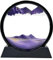AzureLeap Peinture de Sable Mobile - Cadre Sablier, Images de l'art du Sable en Mouvement, Sable Dynamique dans un Verre Rond, 3D Sable de Paysage pour le Bureau Maison Décoration（Violet, 7 Pouces）