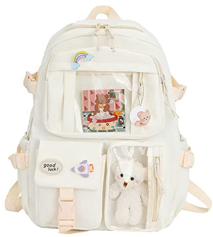 Rucksack, Rucksack Mit Stiften Und Zubehör, Japanische Mädchen Schultasche Mit Großer Kapazität Und Mehreren Taschen Für Teenager Mädchen