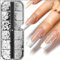 3D Nail Art Charms - 12Grid Rhinestones, Semicircular Pearl Balls, Small Stainless Steel Beads, Caviar & White Flatback Crystal Beads for Acrylic Nail Decorations