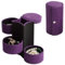 Schmuckschatulle Reiseaccessoires Aufbewahrung Organizer Rolle Aufbewahrungsbox für Schmuckrollen aus Kunstleder Geeignet für Halsketten Ohrringe Armbänder Ringe für Mädchen Frauen Mütter,Violett