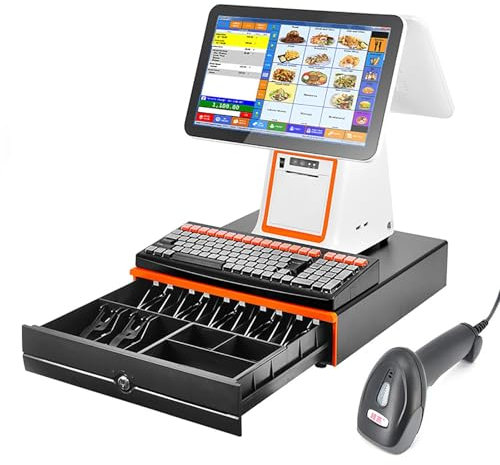 Intelligente Registrierkasse, Kapazitive Touchscreen-Kassiererdruckmaschine, POS-Monitor Mit Digitaler LED-Anzeige, Produktmanagement, Effiziente Multi-Touch-Kassiererkasse For Apotheken-Einzelhändler