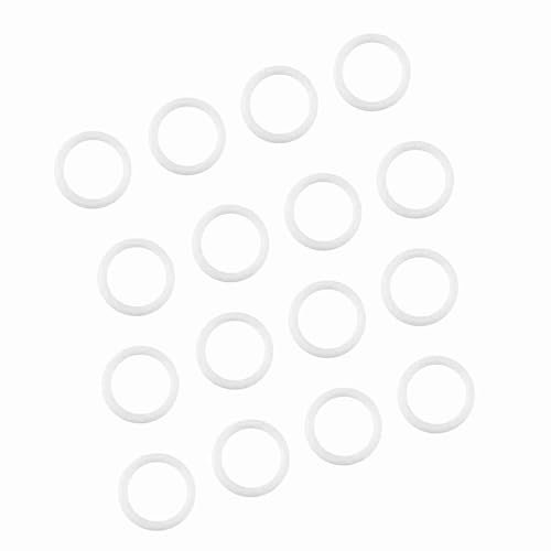 Silikon-O-Ringe für Schnullerketten-Clips, Baby-Schnuller-Clip-Adapter-Halter-Ringe, 20 Stück Im Pack (WHITE)