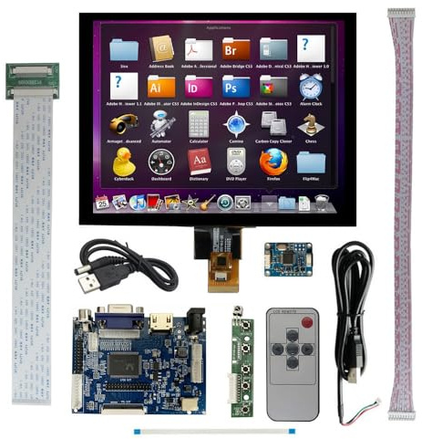 8 pulgadas DIY 4:3 IPS 1024x768 pantalla LCD Drive Control Board digitalizador USB pantalla táctil asistida por ordenador portátil Raspberry Pi naranja Pi Pantalla asistida por computadora debajo de