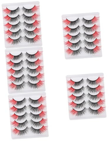 DRESSOOS 25paia Ciglia Finte Colorate Per Donne Ciglia Cosmetiche Naturali e Riutilizzabili Con Scatola - Per Occhi Che Risaltano Ogni Occasione