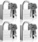 LOPYXBR 4 Stück Vorhängeschloss mit Schlüssel, 40mm Schloss Set mit 4 Schlüsseln, Vorhängeschloss Gleichschließend, Sicherheitsschloss, Wasserdichtes Vorhängeschloss für den Innen- und Außenbereich