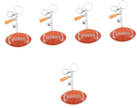 TOYANDONA 5pièces Porte-clés De Rugby Forme De Ballon Souvenir Sportif Pour Fans De Rugby Décorations Et Pour Événements