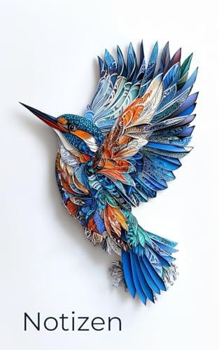 Eisvogel - Notizbuch mit 100 weißen Seiten mit hellem Punktraster im Taschenbuchformat: (5 x 8 Zoll; ca. 12,7 cm x 20,3 cm) - Mit einem wunderschönen Covermotiv: Eisvogel Kunst