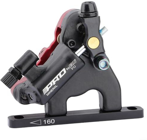 Pinze freno a disco multi-metallo per XTR/XTR, lega di alluminio ad alta resistenza con forza di serraggio 230 kg, finitura nera satinata, finitura rossa/72 mm anteriore/66 mm posteriore (anteriore e