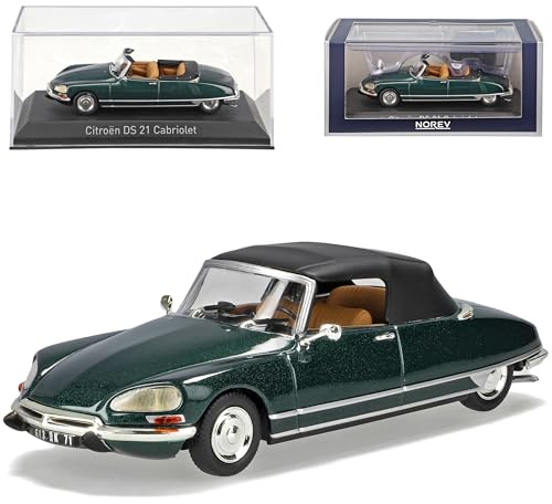 Citroen DS21 Cabrio Grün 1965-1972 1/43 Norev Modell Auto