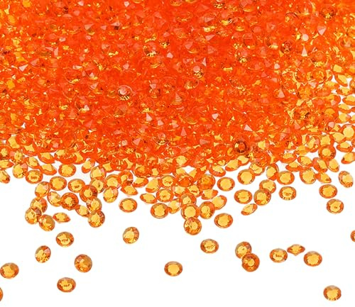 PATIKIL 10000 Pcs Confettis De Mariage Cristaux À Disperser Sur Table 4.5mm Diamants En Acrylique Remplissage De Vase Pierres Decoratives Pour Centre De Table Decorations, Orange Rouge