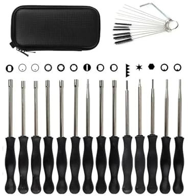 AOIUU Outil de réglage de carburateur for tronçonneuse Eater Trimmer, 14 pièces, kit de tournevis et de brosse