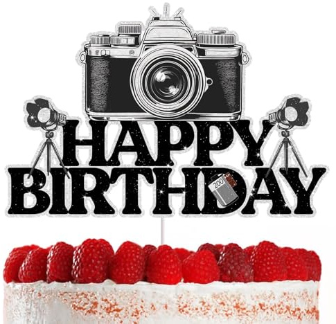 Camera Cake Decorations for Photographers Birthday Parties Photography Enthusiasts Creative Photography Theme Cake Topper Unique Design Ideal for Photography Events and Celebrations