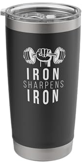Iron Sharpens Iron Motivational Stainless Steel Insulated Tumbler