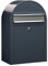 Bobi Classic Briefkasten RAL 7016 grau, Klappe aus Edelstahl Wandbriefkasten