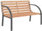 vidaXL Holz Gartenbank 120 cm Eisen Sitzbank Gartenmöbel Holzbank Parkbank Bank