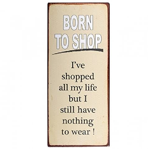 IB Laursen Metallschild Born to Shop